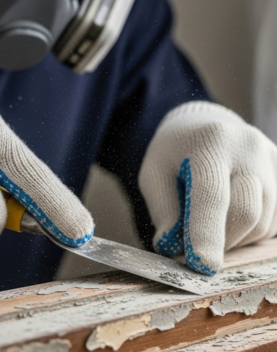 Techniciens protégés retirant des plaques amiantées sur une toiture